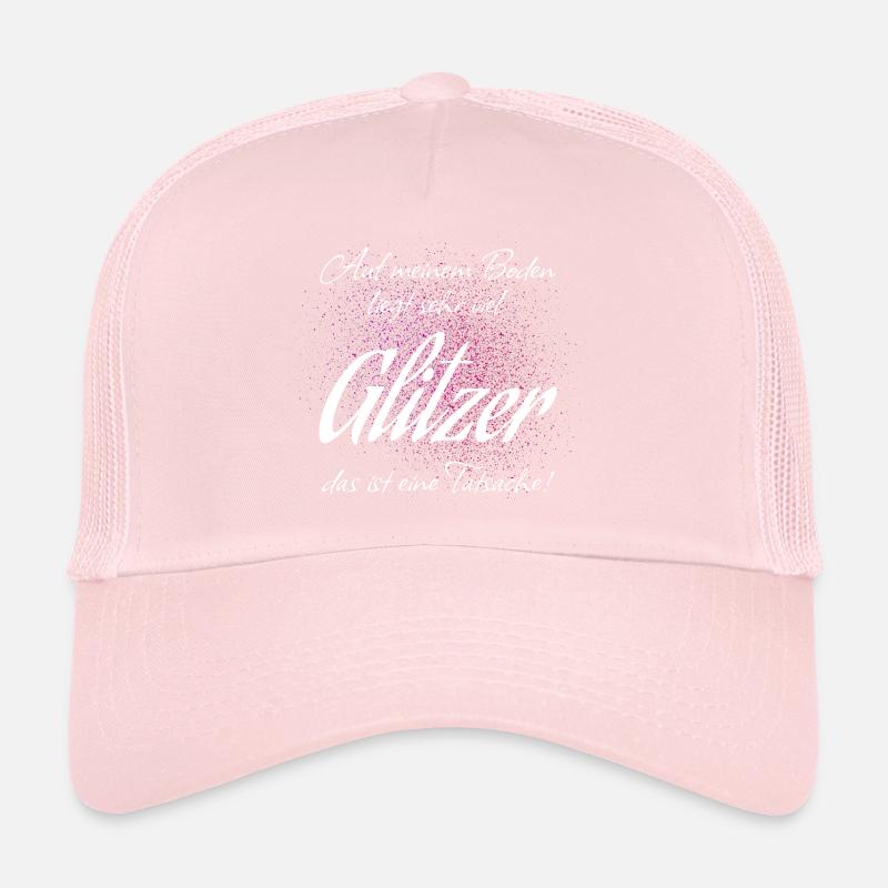 Glitzer liegt auf Boden Tatsachen Spruch Geschenk Trucker Cap