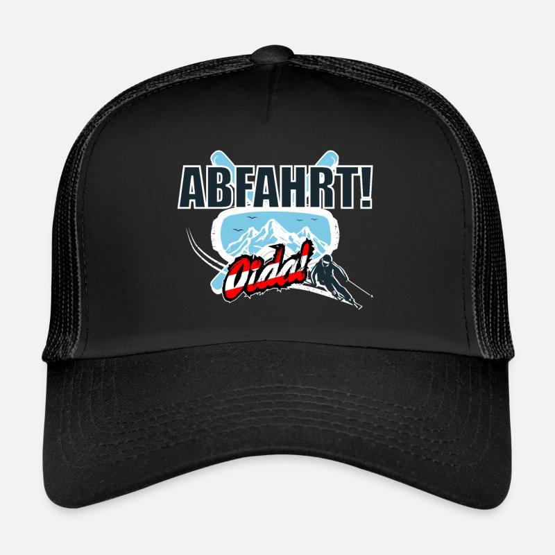 Abfahrt Oida! Skifahren Österreich Dialekt Trucker Cap