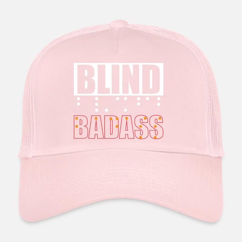 Blind Badass Braille Dots Impaired Blindness Trucker Cap