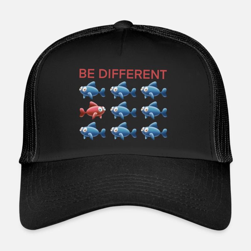 Be Different - Trucker Cap - Schwarz/Schwarz
