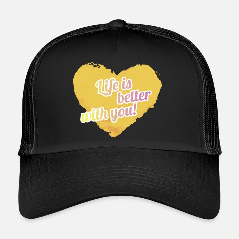 Leben mit dir ist schöner Trucker Cap