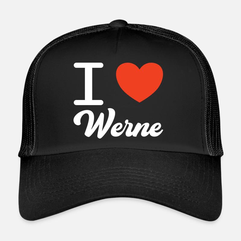 i love Bochum Werne - Trucker Cap - Schwarz/Schwarz