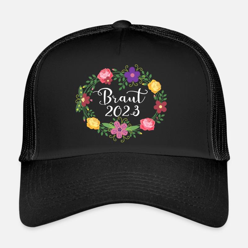Braut 2023 Junggesellinnenabschied Blumen Rosen Trucker Cap