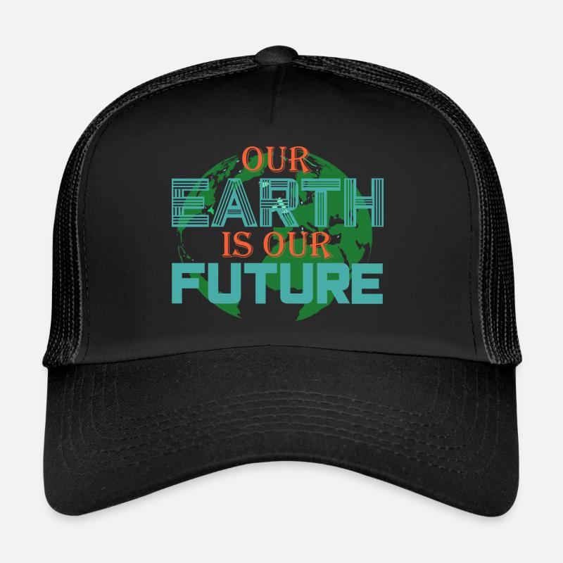 Save the earth - Trucker Cap - Schwarz/Schwarz