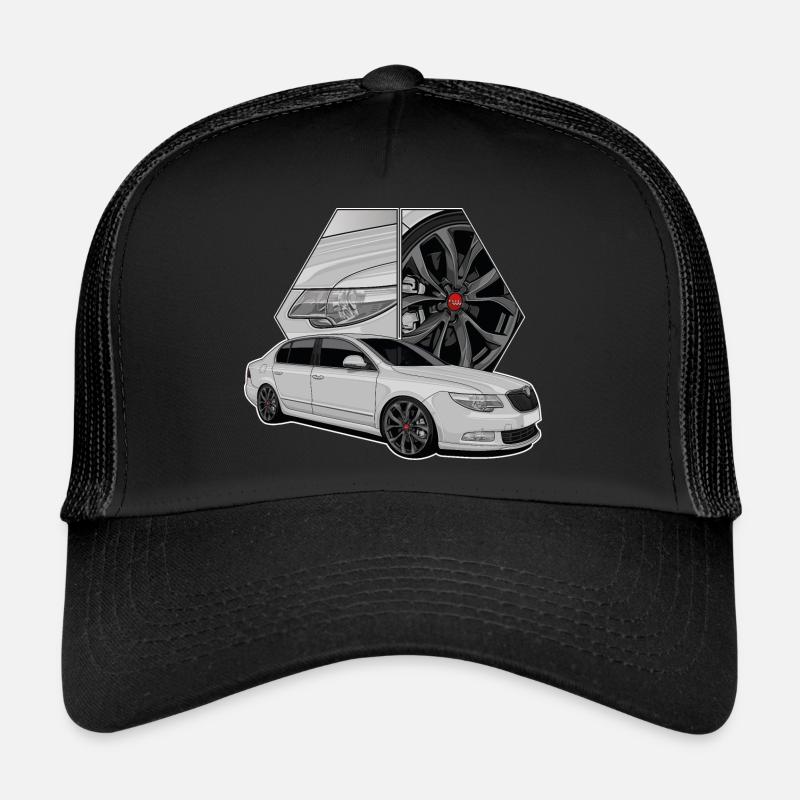 Limousine // Illustration - Trucker Cap - Schwarz/Schwarz