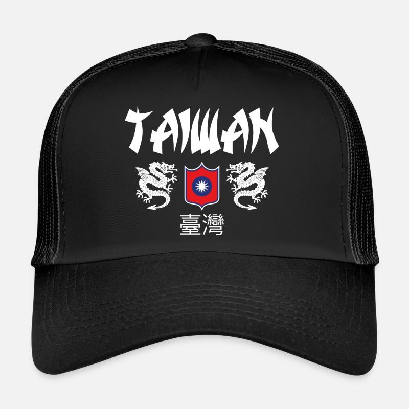 Taiwan - Casquette trucker  - noir/noir