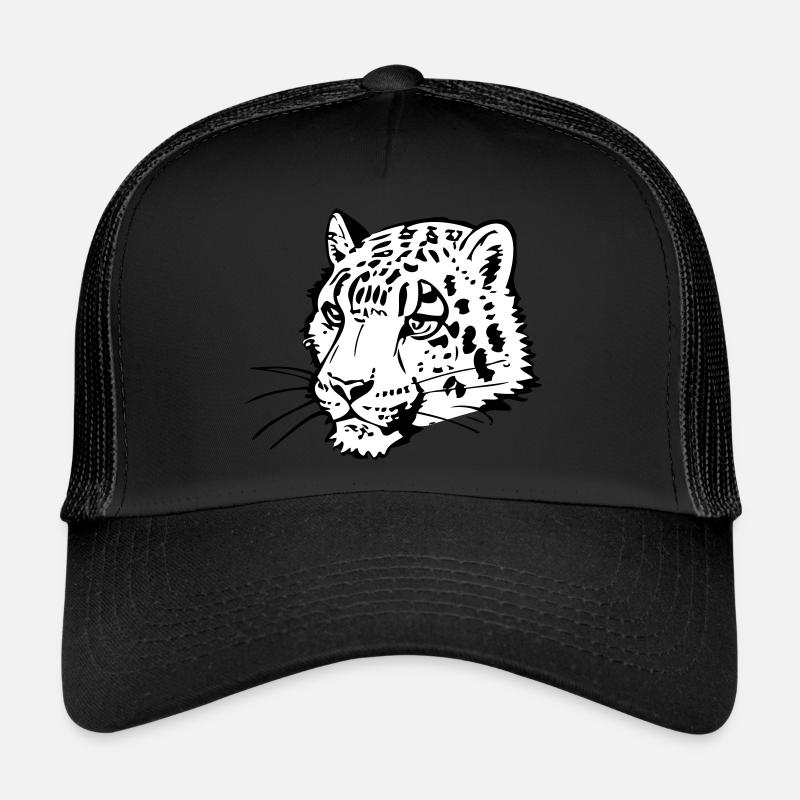 Schneeleopard im Comic Stiel Trucker Cap