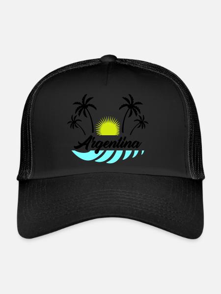 Argentine - Casquette trucker  - noir/noir - Devant