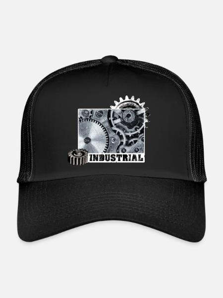 Industrial Sound - Shirt - Gift - Trucker Cap - black/black - Front