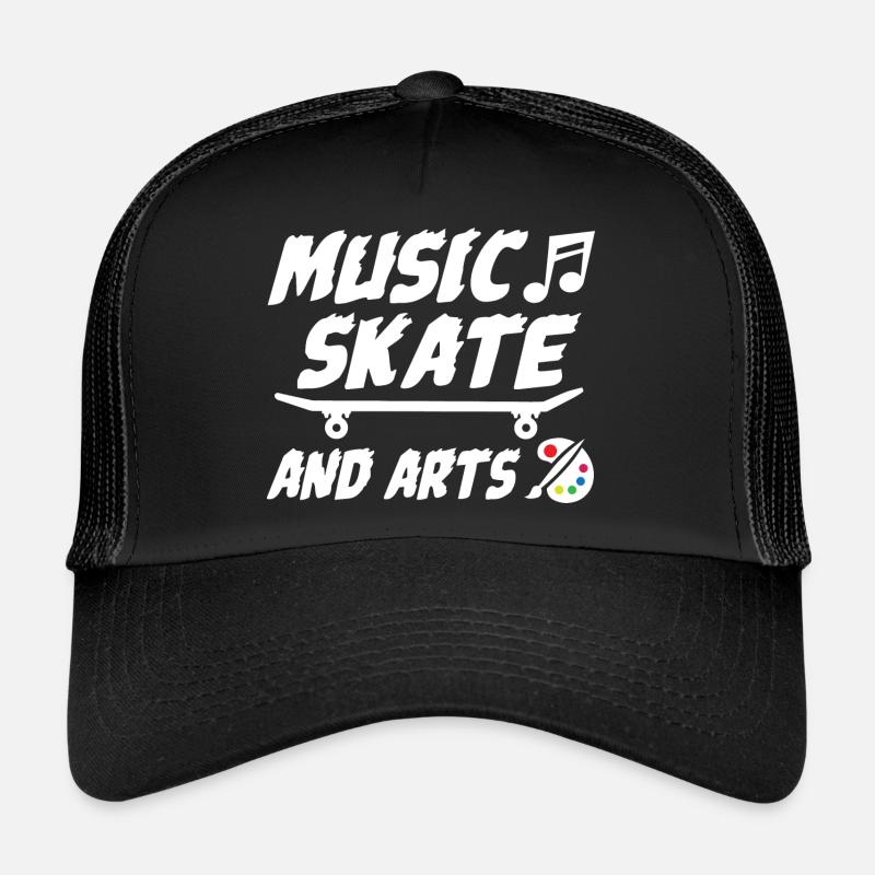 Music Skate And Arts Trucker Cap