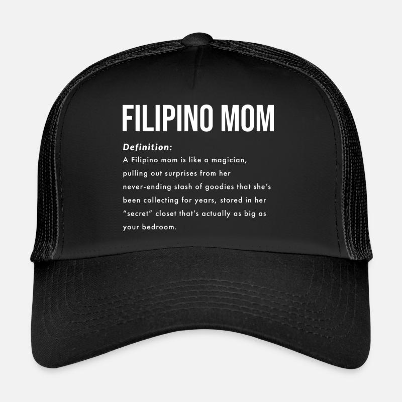Maman philippine disant anglais Casquette trucker 