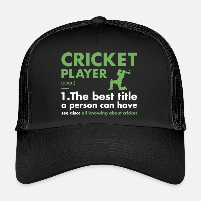 Sport Player Definition Cricket Trucker Cap