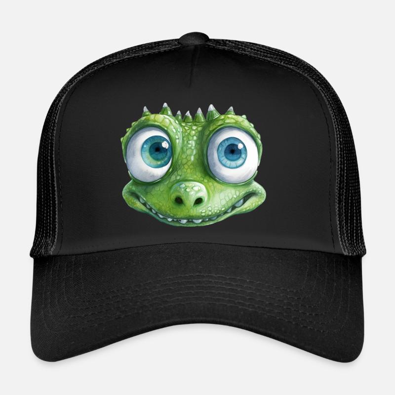 Crocodile Illustration Watercolor Trucker Cap