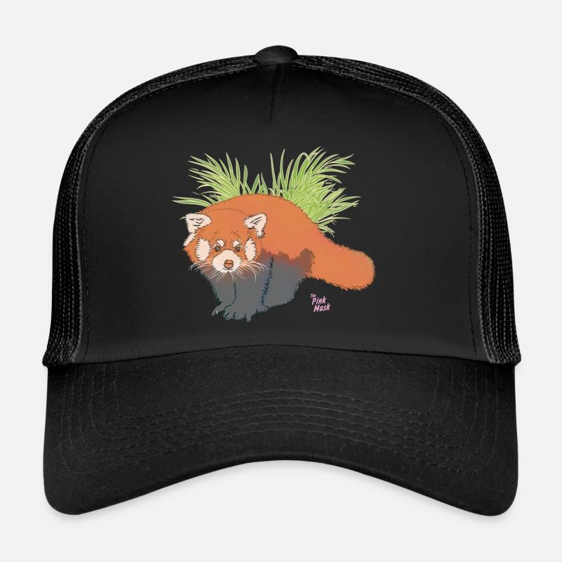 Panda roux - Casquette trucker  - noir/noir