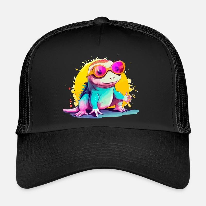 Mino, der axolotl mit der Brille Trucker Cap