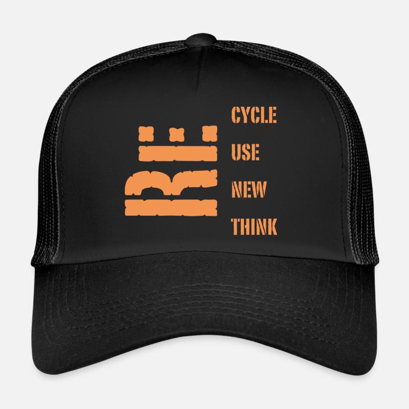 Recycling - Trucker Cap - Schwarz/Schwarz