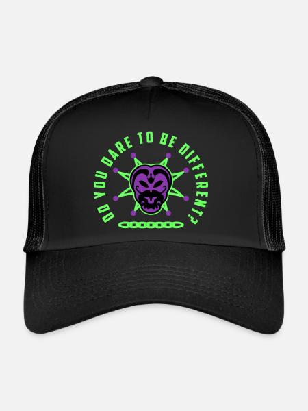 "Do You dare to be different?! - Trucker Cap - black/black - Front