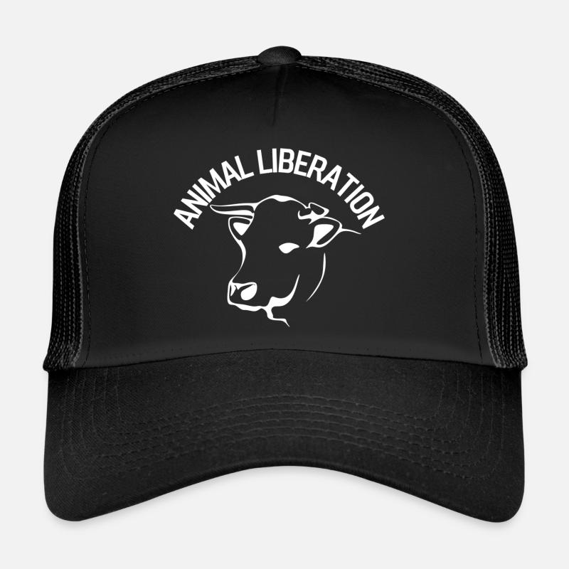 Vache de libération animale - Casquette trucker - noir/noir