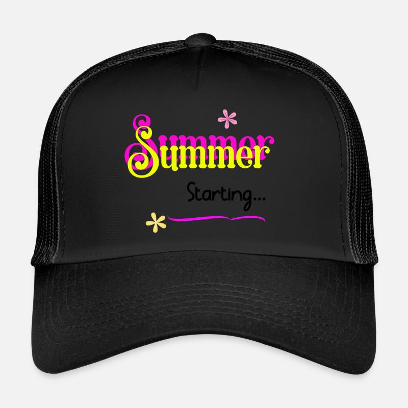 Summer Starting Design - Trucker Cap - black/black