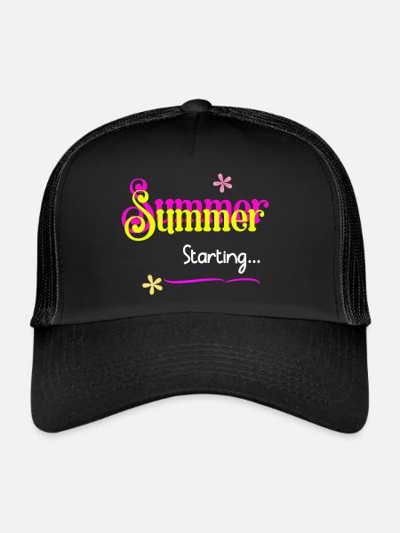 Summer Starting - Summer Vibes - Trucker Cap - black/black - Front
