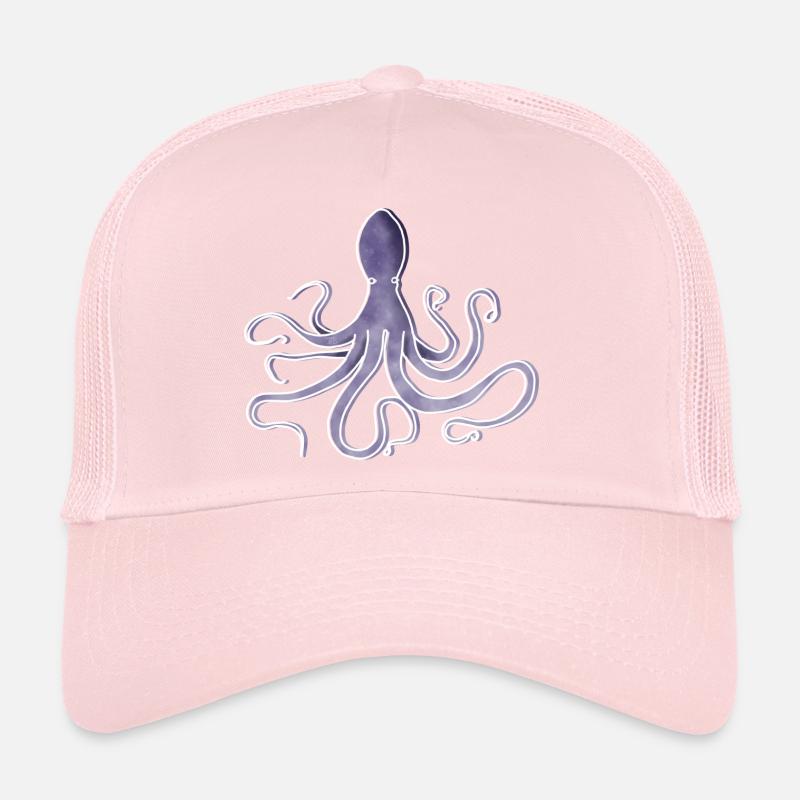 "Oktopus", Boho Line Art Design, Serie "Ocean" Trucker Cap