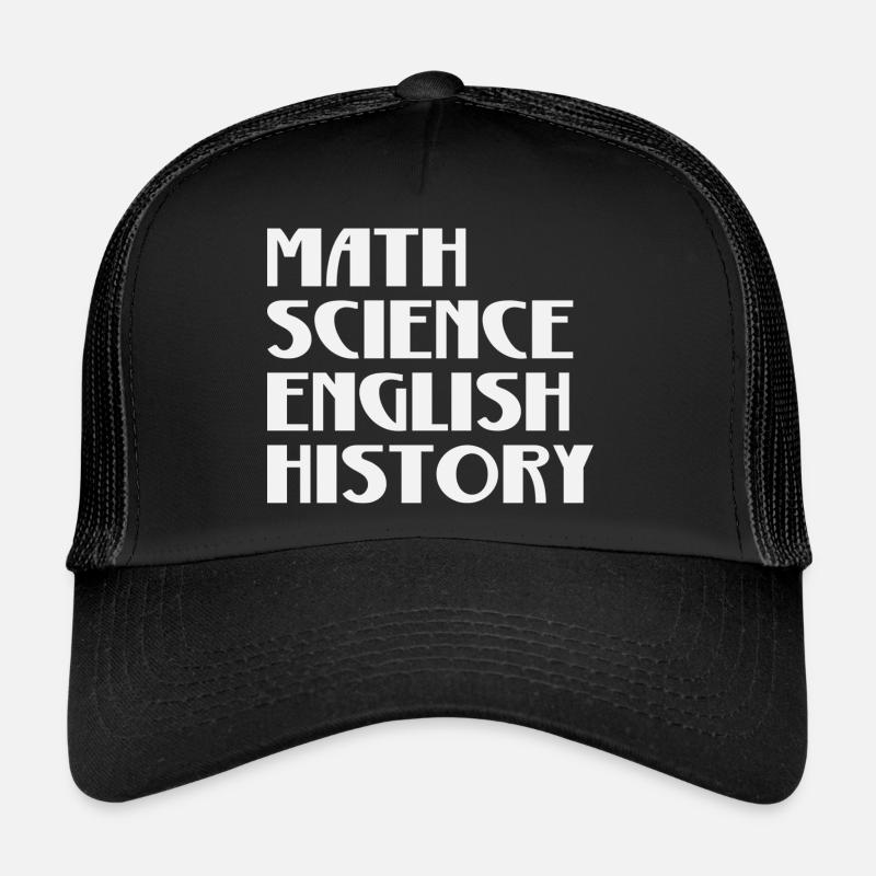 Math Science English History Trucker Cap