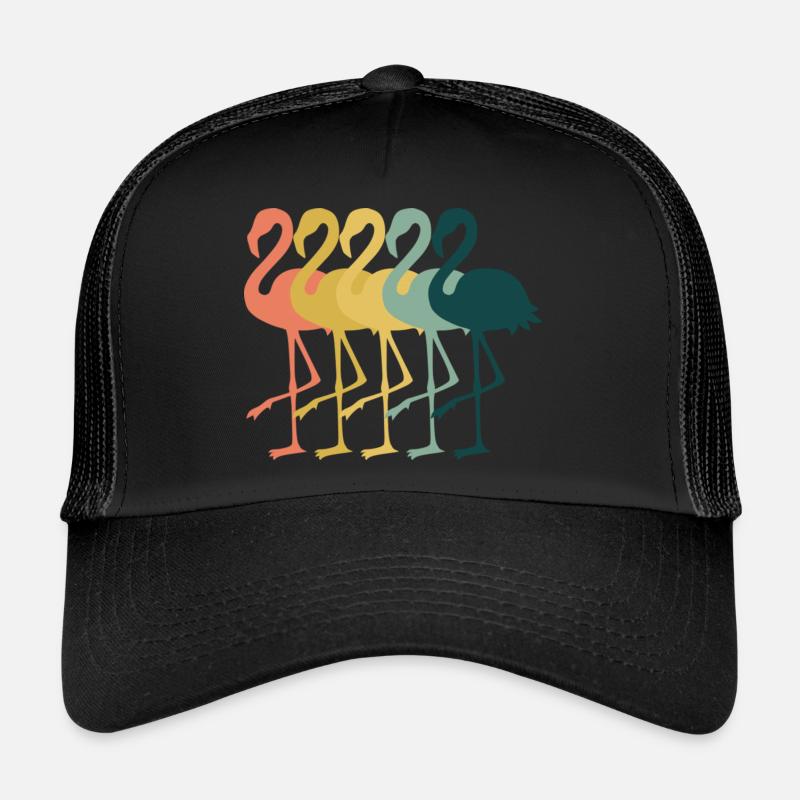 Flamant rose Rétro Casquette trucker 