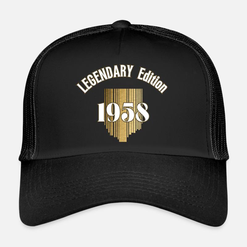 Legendary 1958 - Trucker Cap - Schwarz/Schwarz