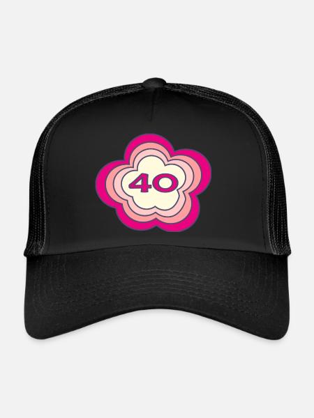 HAPPY BIRTHDAY. JOYEUX ANNIVERSAIRE. ANNIVERSAIRE. - Casquette trucker  - noir/noir - Devant