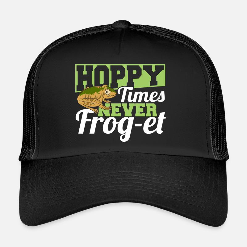 Hoppy Times Never Frog et Funny Herpetologist Toad Trucker Cap