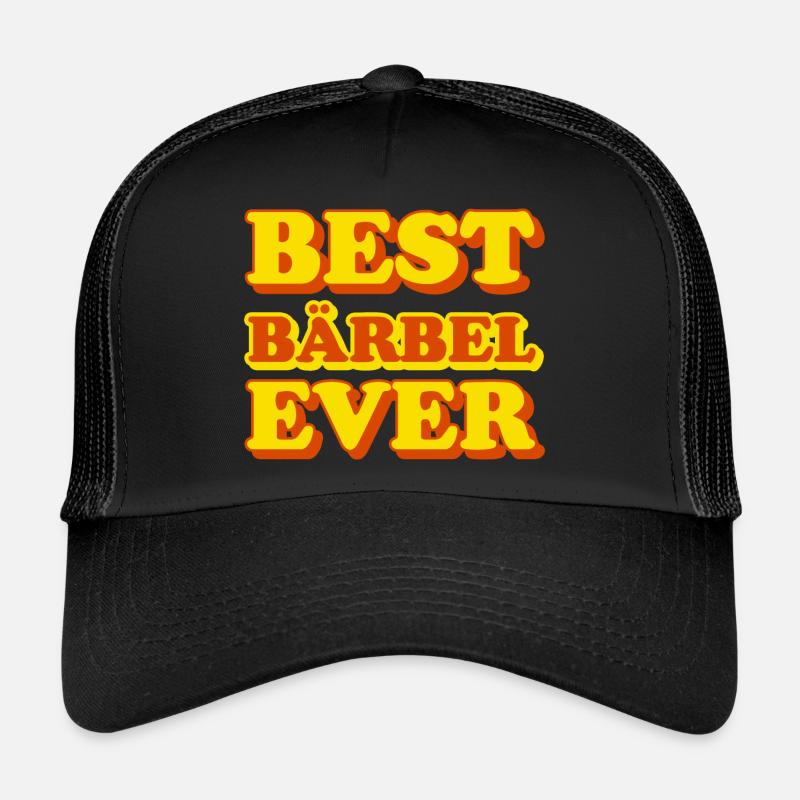 Bärbel Vorname Lustiges Geschenk - Trucker Cap - Schwarz/Schwarz