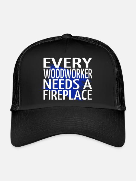 carpenter plumber men a carpenters prayer tshirts - Trucker Cap - black/black - Front