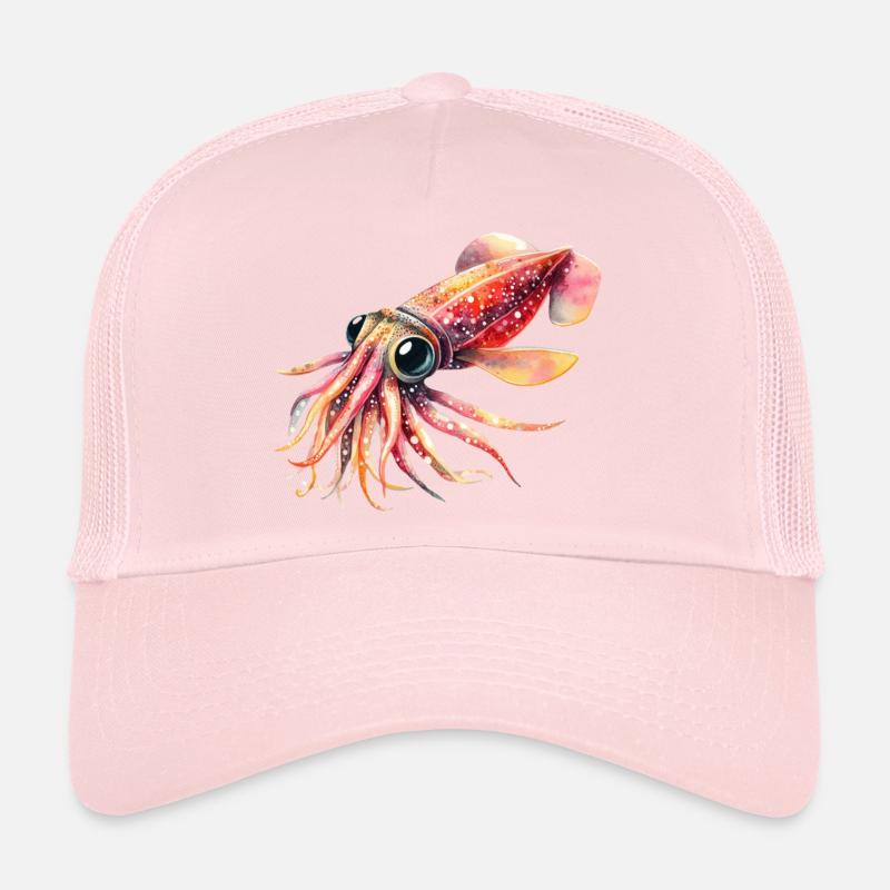 Calmar Mignon Luciole, Aquarelle Casquette trucker 