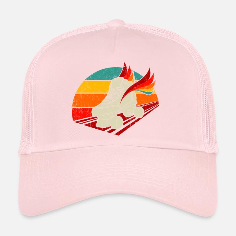 Retro Roller Skates Vintage Trucker Cap