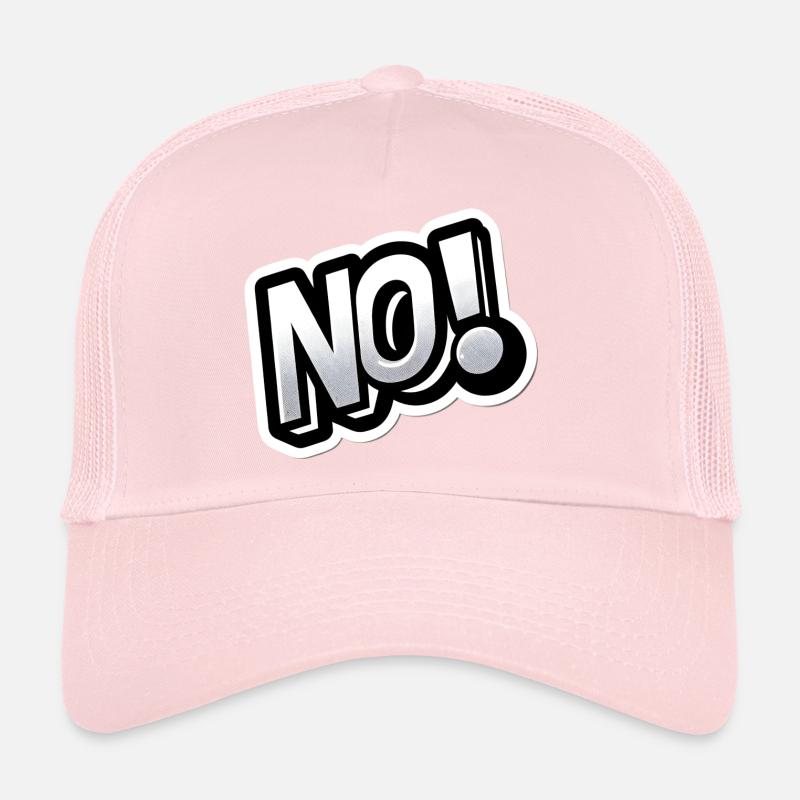 NO! Statement Sticker Eye-Catching Design Trucker Cap