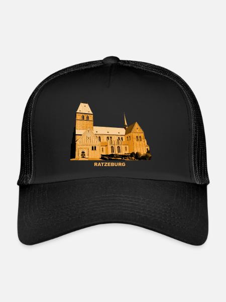 Cathédrale de Ratzeburg, Schleswig-Holstein, Lauenburg - Casquette trucker  - noir/noir - Devant