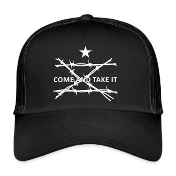Texas Border Razorwire Venez Et Prenez-le Molon Labe - Casquette trucker  - noir/noir - Devant