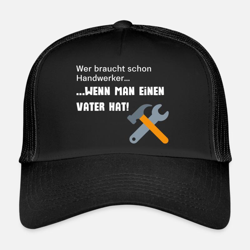 Handwerker Vater - Trucker Cap - Schwarz/Schwarz