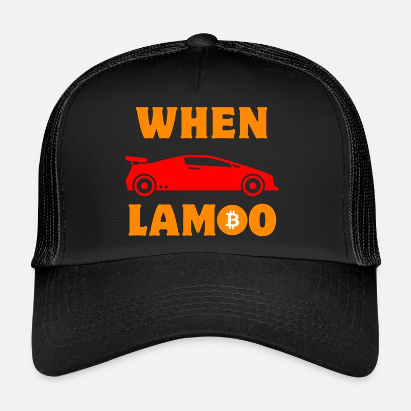 Crypto When Lambo BTC Bitcoin Trucker Cap