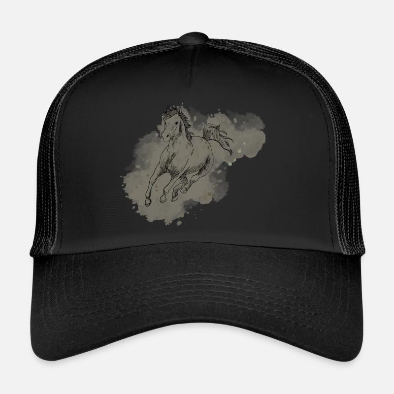 Cheval sauvage - Casquette trucker - noir/noir