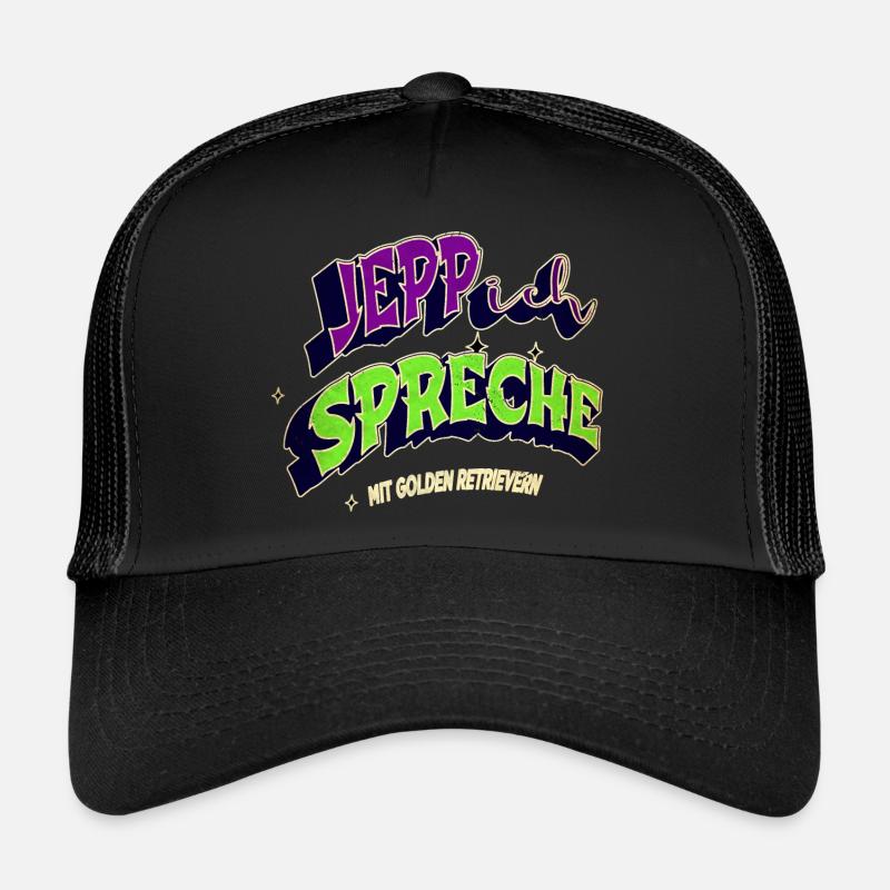geburtstagsgeschenkidee hunderassen - Trucker Cap - Schwarz/Schwarz
