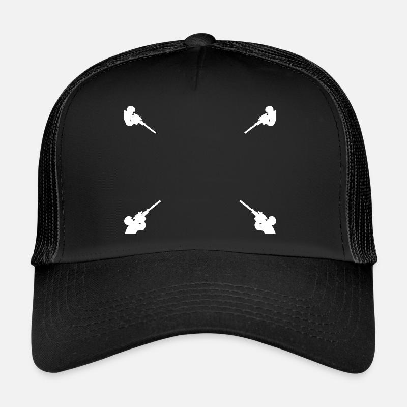 4 Sniper Enemies Rifle Soldier Aim Shoot Shooter Trucker Cap