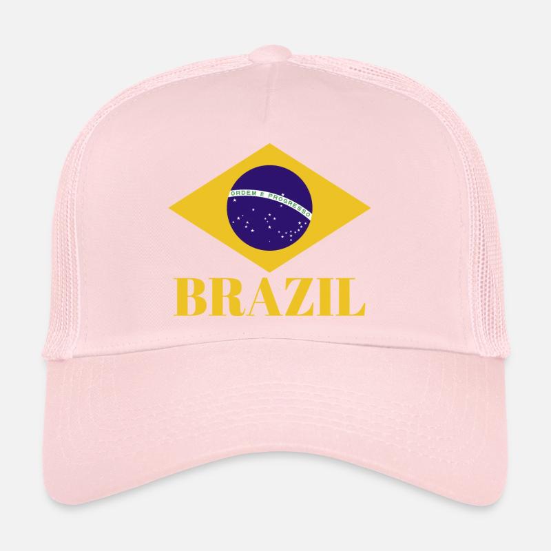 BRÉSIL BRASIL Drapeau Vintage C’est dans mon ADN Brésil Casquette trucker 