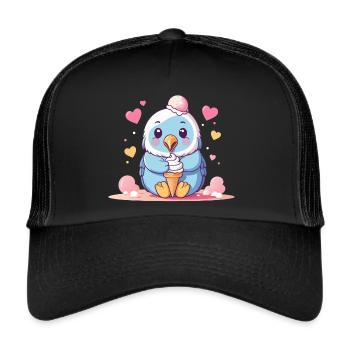 Fluffy Ice Power - Trucker Cap - black/black - Front