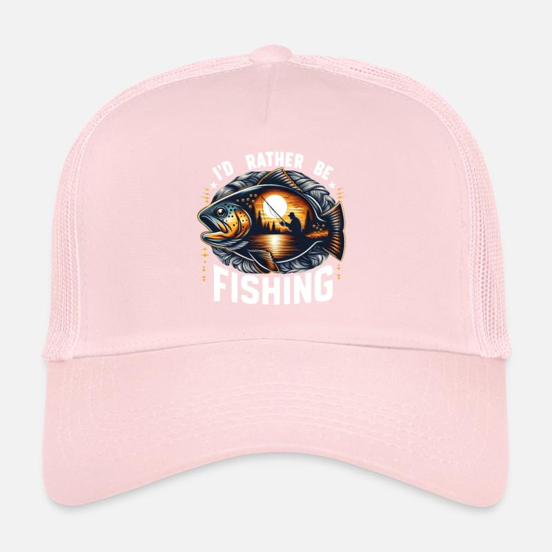 I'D Rather Be Fishing Trucker Cap