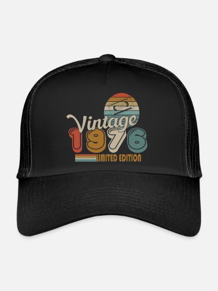 1976 - Trucker Cap - Schwarz/Schwarz