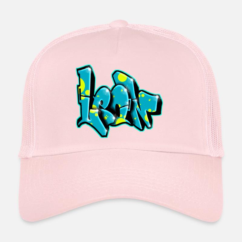LEON GRAFFITI NAME Druck Trucker Cap