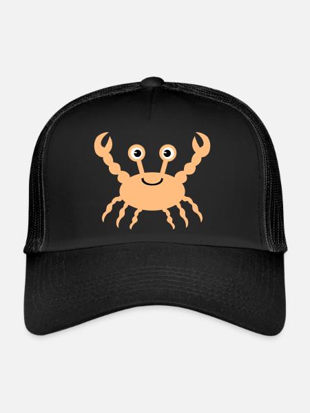 crabe - Casquette trucker  - noir/noir - Devant