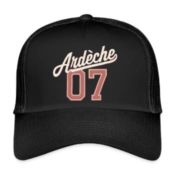 Ardèche 07 - Casquette trucker  - noir/noir - Devant
