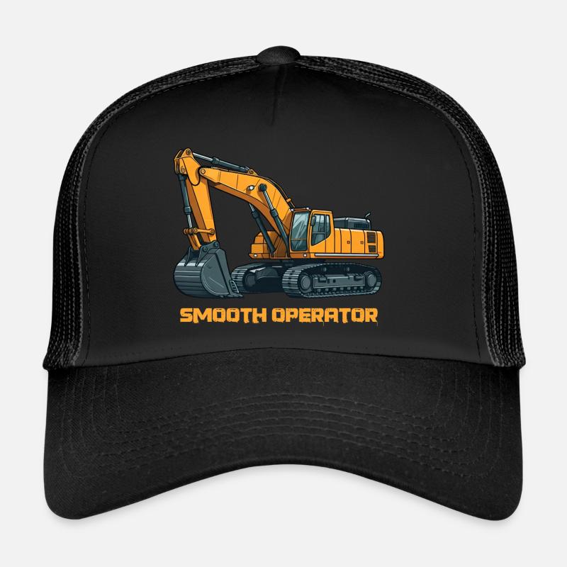 Bagger Baumaschine Baggerfahrer Baustelle Trucker Cap